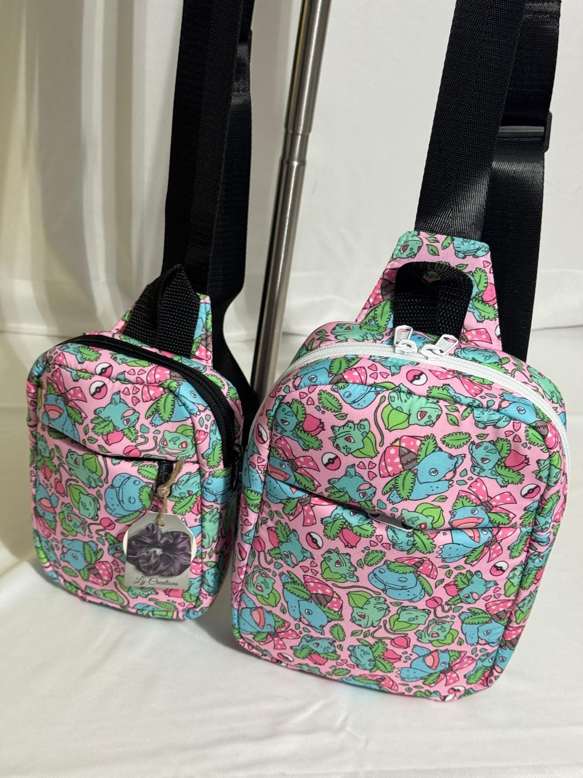 Bulbasaur Blossom Duo Sling Backpacks