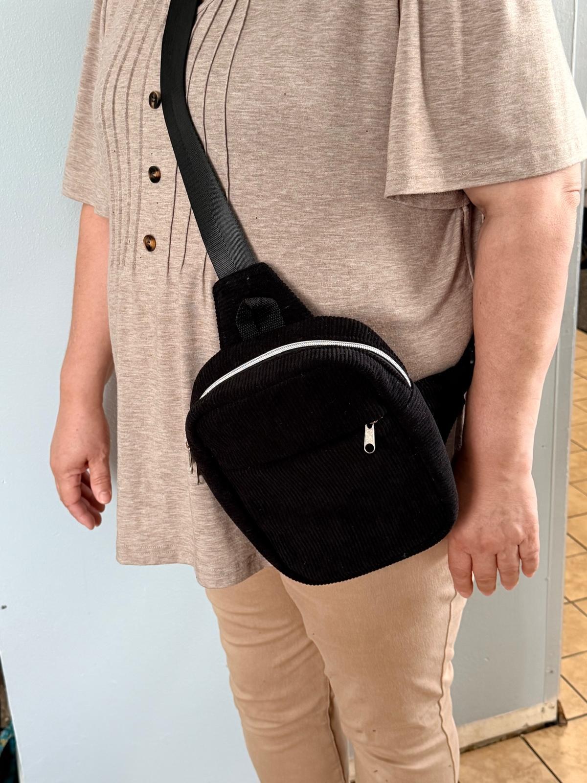 Midnight Onyx Minimalist Crossbody Sling