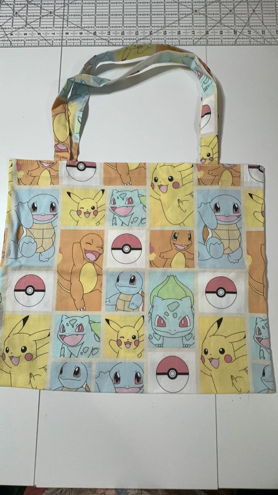 Retro Pokémon Grid Shoulder Tote